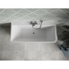 Mexen Volta baignoire autoportante adossée 170 x 75 cm, blanche, trop-plein gun metal - 51131707500-95