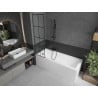 Mexen Next L paroi de baignoire 1 volet 50 x 150 cm, motif noir, métal gun - 895-050-000-03-77-95