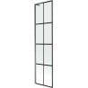 Mexen Next L pare-douche à 1 panneau 50 x 150 cm, grille noire, métal gun - 895-050-000-03-77-95