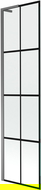 Mexen Next L paroi de baignoire 1 volet 50 x 150 cm, motif noir, métal gun - 895-050-000-03-77-95