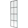 Mexen Next L paroi de douche 1 volet 60 x 150 cm, grille noire, métal gun - 895-060-000-03-77-95