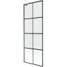 Mexen Next L paroi de baignoire à 1 battant 70 x 150 cm, grille noire, métal pistolet - 895-070-000-03-77-95
