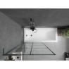 Mexen Next L paroi de baignoire 1 volet 90 x 150 cm, grille noire, métal canon - 895-090-000-03-77-95