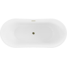 Baignoire autoportante Mexen Montana 180 x 80 cm, blanche, vidage or - 52011808000-50