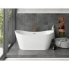 Mexen Montana baignoire autoportante 180 x 80 cm, blanche, trop-plein cuivre brossé - 52011808000-65