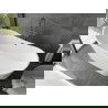Baignoire Mexico Montana autoportante 180 x 80 cm, blanche, évacuation gun gray brossé - 52011808000-66