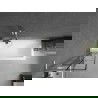 Mexen Next L paroi de baignoire 1 volet 50 x 150 cm, motif noir, nickel brossé - 895-050-000-03-77-97