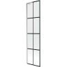 Mexen Next L paroi de baignoire à 1 vantail 50 x 150 cm, grille noire, nickel brossé - 895-050-000-03-77-97