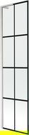 Mexen Next L paroi de baignoire 1 volet 50 x 150 cm, motif noir, nickel brossé - 895-050-000-03-77-97