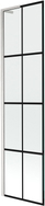 Mexen Next L paroi de baignoire à 1 vantail 50 x 150 cm, grille noire, nickel brossé - 895-050-000-03-77-97