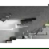 Mexen Next L paroi de baignoire 1 panneau 60 x 150 cm, motif noir, nickel brossé - 895-060-000-03-77-97