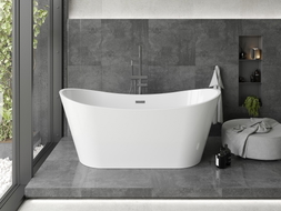 Mexen Montana baignoire autoportante 180 x 80 cm, blanche, trop-plein métal gun - 52011808000-95