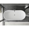 Mexen Montana baignoire autoportante 180 x 80 cm, blanche, trop-plein métal gun - 52011808000-95
