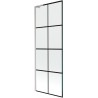 Mexen Next L paroi de baignoire à 1 volet 70 x 150 cm, grille noire, nickel brossé - 895-070-000-03-77-97