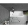Mexen Next L paroi de baignoire 1 volet 80 x 150 cm, grille noire, nickel brossé - 895-080-000-03-77-97