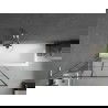Paroi de bain Mexen Next L 1 volet 90 x 150 cm, motif noir, nickel brossé - 895-090-000-03-77-97