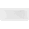 Baignoire Mexen Volta murale autoportante 150 x 75 cm, blanche/noire, trop-plein blanc - 51131507575-20