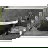 Baignoire indépendante Mexen Montana 180 x 80 cm, blanche/noire, vidange chromée - 52011808075-01