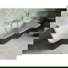 Baignoire Mexen Volta murale autoportante 170 x 75 cm, blanche/noire, trop plein chromé - 51131707575-01