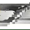 Baignoire indépendante Mexen Montana 180 x 80 cm, blanche/noire, vidange chromée - 52011808075-01