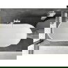 Baignoire autonome Mexen Montana 180 x 80 cm, blanche/noire, trop-plein blanc - 52011808075-20