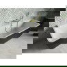 Baignoire Mexen Volta à poser murale 150 x 75 cm, blanche/noire, évacuation dorée - 51131507575-50