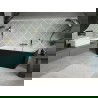 Baignoire Mexen Volta à poser murale 150 x 75 cm, blanche/noire, évacuation dorée - 51131507575-50