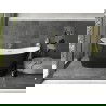 Baignoire autoportante Mexen Montana 180 x 80 cm, blanc/noir, trop-plein doré - 52011808075-50