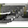 Baignoire Mexen Montana autoportante 180 x 80 cm, blanche/noire, évacuation en or brossé - 52011808075-55