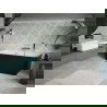 Baignoire Mexen Volta murale autonome 170 x 75 cm, blanc/noir, évacuation dorée brossée - 51131707575-55