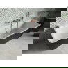Baignoire Mexen Volta à poser murale 150 x 75 cm, blanche/noire, avec vidage en or rose - 51131507575-60