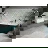 Baignoire Mexen Volta à poser murale 150 x 75 cm, blanche/noire, avec vidage en or rose - 51131507575-60