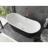Mexen Montana baignoire autoportante 180 x 80 cm, blanche/noire, trop-plein or rose - 52011808075-60