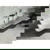 Mexen Volta baignoire autoportante murale 150 x 75 cm, blanche/noire, évacuation noire - 51131507575-70