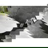 Baignoire Mexen Montana indépendante 180 x 80 cm, blanche/noire, trop-plein gun gray brossé - 52011808075-66