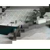Mexen Volta baignoire freestanding murale 170 x 75 cm, blanche/noire, évacuation noire - 51131707575-70