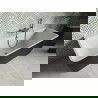 Baignoire Mexen Volta murale autoportante 170 x 75 cm, blanche/noire, évacuation gun metal - 51131707575-95