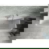 Baignoire Mexen Volta murale autoportante 150 x 75 cm, blanche/noire, trop-plein en nickel brossé - 51131507575-97