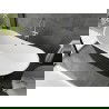 Baignoire Mexen Montana autoportante 180 x 80 cm, blanche/noire, trop-plein en nickel brossé - 52011808075-97