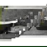Baignoire Mexen Montana autoportante 180 x 80 cm, blanche/noire, trop-plein en nickel brossé - 52011808075-97
