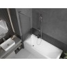 Mexen Next L paroi de baignoire à 1 vantail 50 x 150 cm, rayures, chrome - 895-050-000-03-09-01