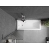 Mexen Next L paroi de baignoire à 1 vantail 50 x 150 cm, rayures, chrome - 895-050-000-03-09-01