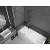 Mexen Next L paroi de baignoire 1-volet 60 x 150 cm, strié, chrome - 895-060-000-03-09-01