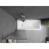 Mexen Next L paroi de baignoire 1-volet 60 x 150 cm, strié, chrome - 895-060-000-03-09-01