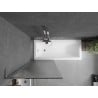 Mexen Next L paroi de baignoire 1 volet 70 x 150 cm, rayures, chrome - 895-070-000-03-09-01