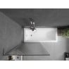 Mexen Next L paroi de baignoire 1 volet 80 x 150 cm, rayures, chrome - 895-080-000-03-09-01
