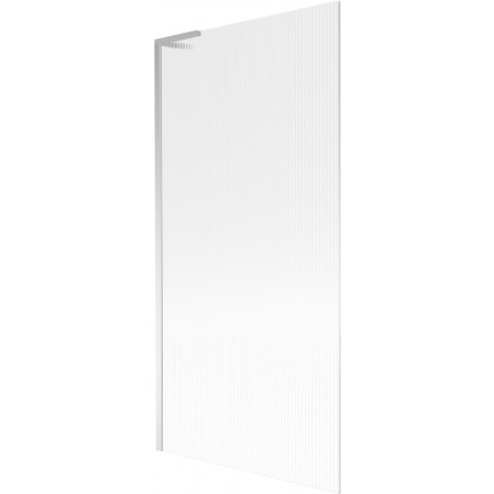 Mexen Next L paroi de baignoire 1-volet 90 x 150 cm, rayures, chrome - 895-090-000-03-09-01