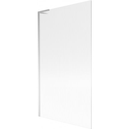 Mexen Next L pare-douche de baignoire à 1 volet 100 x 150 cm, rayures, chrome - 895-100-000-03-09-01
