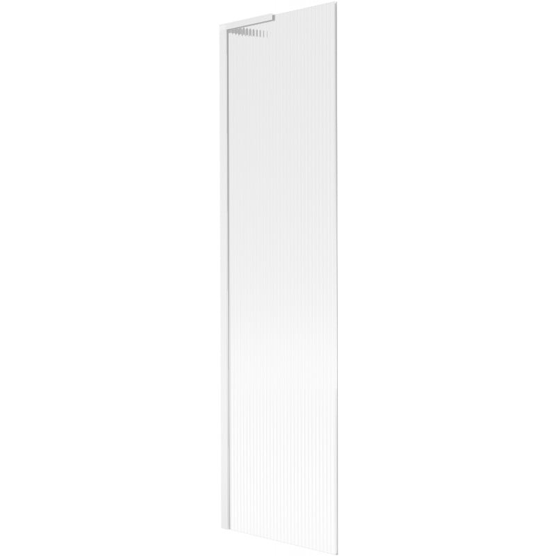 Mexen Next L pare-douche 1-volet 50 x 150 cm, rayures, blanc - 895-050-000-03-09-20