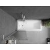 Mexen Next L paroi de baignoire 1-volet 60 x 150 cm, rayures, blanc - 895-060-000-03-09-20